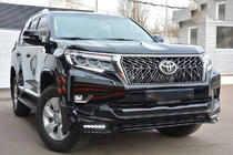 Toyota Land Cruiser Prado 150 2009-2023 Front and Rear Bumper Covers TRD (2017-) Black photo 1