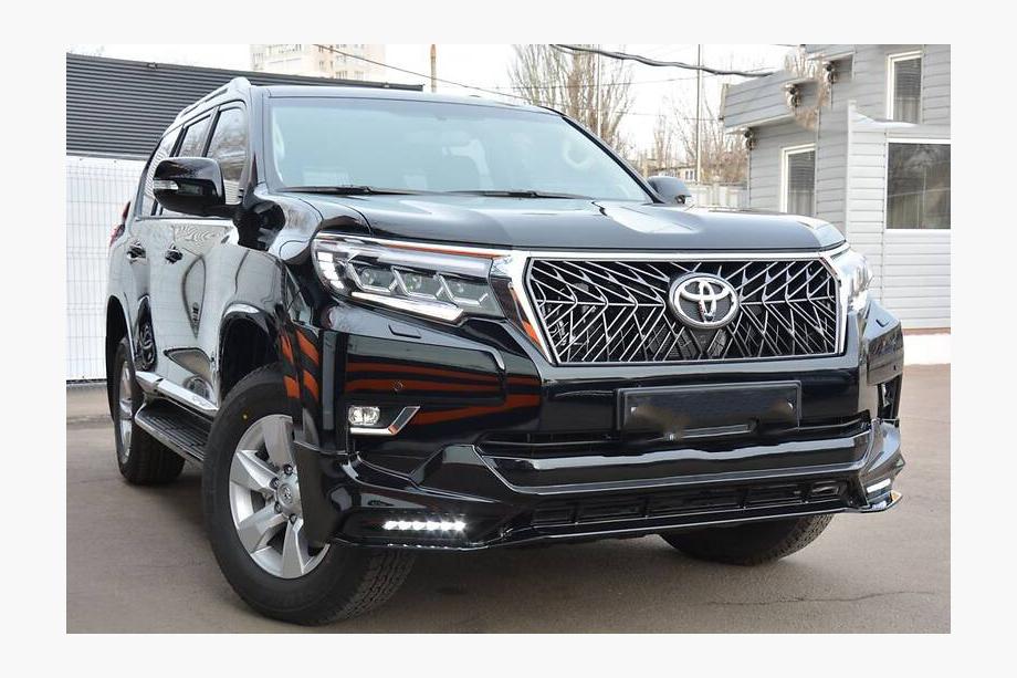 Toyota Land Cruiser Prado 150 2009-2023 Front and Rear Bumper Covers TRD (2017-) Black Image