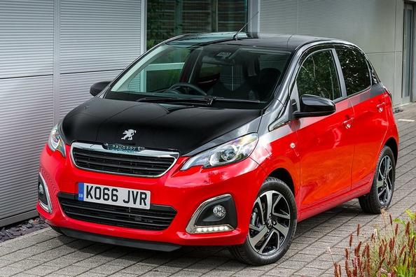 A compact city hatchback Peugeot 108
