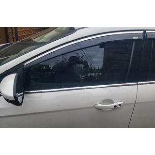 Window deflectors with chrome trim Niken (SD/HB, 4 pcs) photo 4