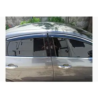 Window deflectors with chrome trim Niken (SD/HB, 4 pcs)