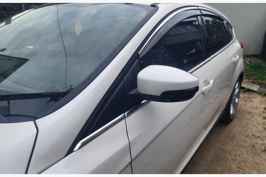 Ford Focus III 2011-2017 Window deflectors with chrome trim Niken (SD/HB, 4 pcs) Photo 3