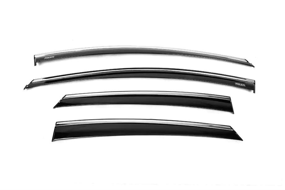 Ford Focus III 2011-2017 Window deflectors with chrome trim Niken (SD/HB, 4 pcs) Photo 7