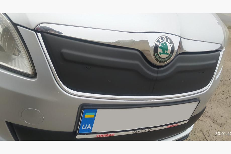 Skoda Fabia 2007-2014 Winter grille cover (2011-2014, upper) Glossy Image