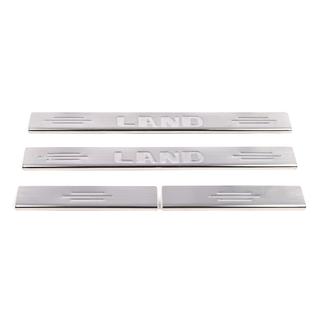 Carmos Door Sill Protectors (4 pcs, Stainless Steel) Toyota Land Cruiser 100 1998-2007 photo 2