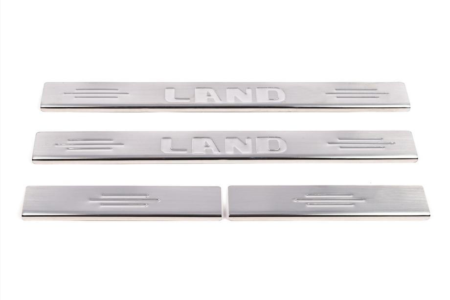 Toyota Land Cruiser 100 1998-2007 Carmos Door Sill Protectors (4 pcs, Stainless Steel) Photo 2