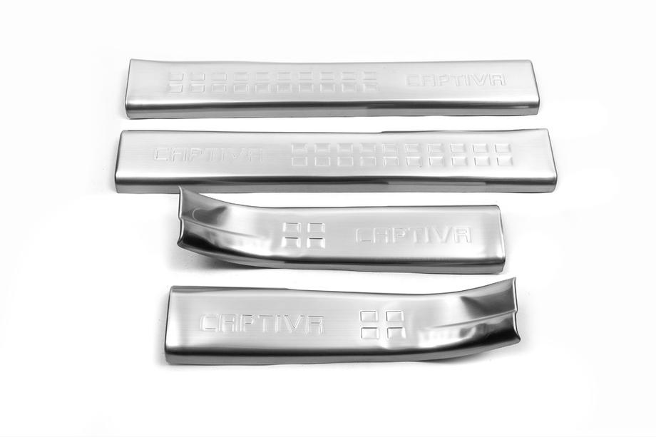 Chevrolet Captiva 2006-2019 Stainless Steel Door Sill Protectors Libao (2011-2016, 4 pcs) Image