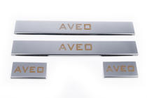 Chevrolet Aveo T300 2011-2020 Door Sill Protectors Carmos V1 (4 pcs, Stainless Steel) photo 2