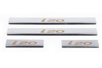 Hyundai I-20 2008-2012 Door Sill Protectors Carmos V1 (4 pcs, Stainless Steel) photo 2