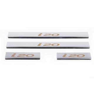 Door Sill Protectors Carmos V1 (4 pcs, Stainless Steel) Hyundai I-20 2008-2012 photo 2