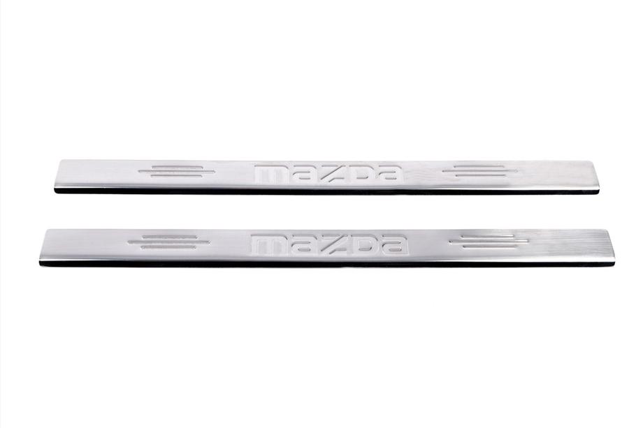 Mazda 2 2003-2007 Door Sill Cover Carmos (Stainless Steel) V-1 Photo 2