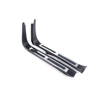 Plastic illuminated door sills (black) Toyota Land Cruiser 200 2007-2021 photo 2