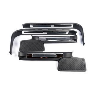 Plastic illuminated door sills (black) Toyota Land Cruiser 200 2007-2021 photo 4
