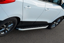 Hyundai IX-35 2010-2015 Side Steps Fullmond (2 pcs, aluminum) photo 2