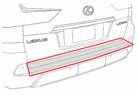 Lexus LX570/450d 2008-2022 Rear bumper insert with chrome (2016+) photo 4