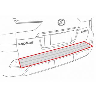 Rear bumper insert with chrome (2016+) Lexus LX570/450d 2008-2022 photo 4