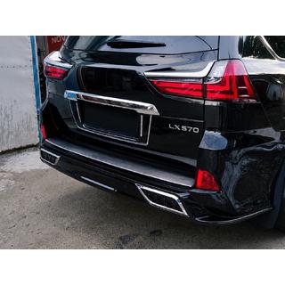Rear bumper insert with chrome (2016+) Lexus LX570/450d 2008-2022 photo 3