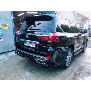Rear bumper edge cover (2016+, 2 pcs) Lexus LX570/450d 2008-2022 photo 2