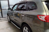 Hyundai Santa Fe 2 2006-2012 Side Steps Fullmond (2 pcs, aluminum) photo 3