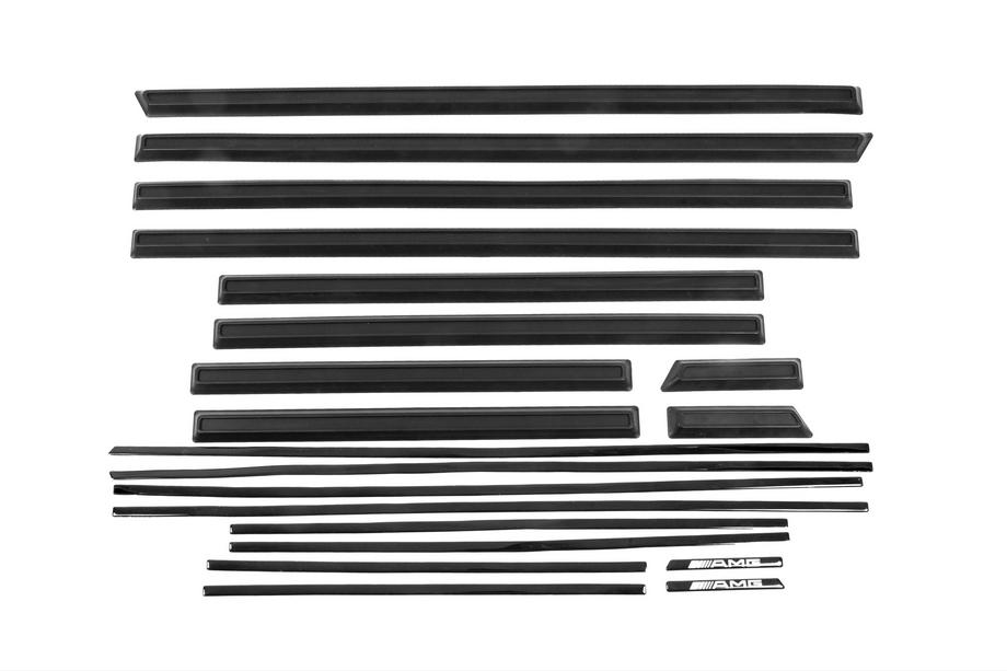 Mercedes G class W463 1990-2018 Black door moldings pre-assembled (2019 design) Photo 1