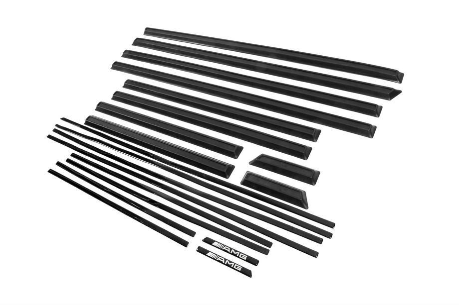 Mercedes G class W463 1990-2018 Black door moldings pre-assembled (2019 design) Photo 4