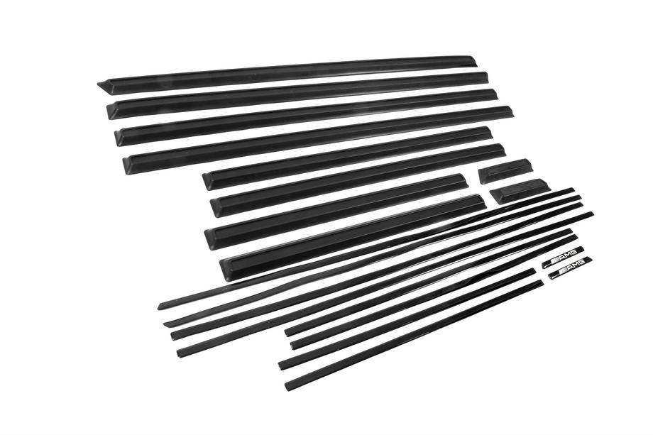 Mercedes G class W463 1990-2018 Black door moldings pre-assembled (2019 design) Photo 5