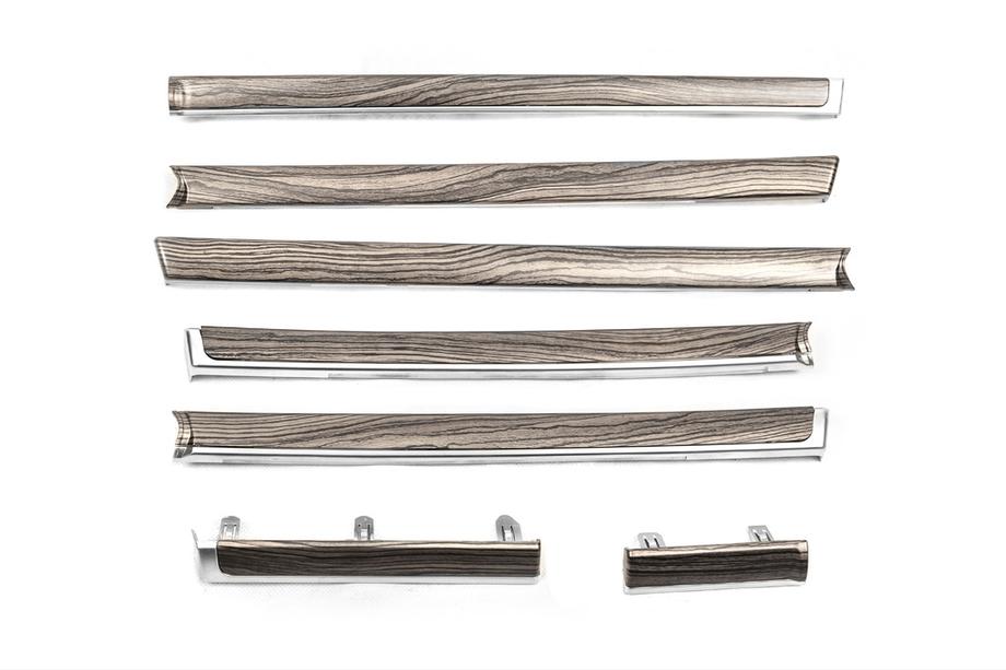 Toyota Land Cruiser 200 2007-2021 Wood door inserts (dark wood) Image