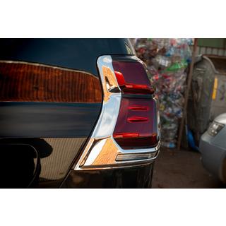 Chrome Tail Light Covers V1 (2 pcs, 2018+) Toyota Land Cruiser Prado 150 2009-2023 photo 3