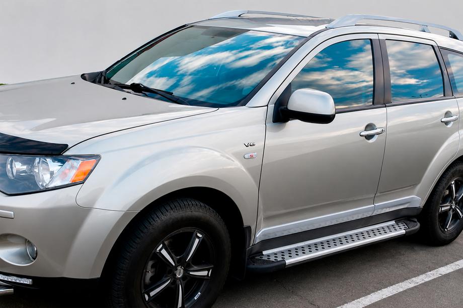 Mitsubishi Outlander 2006-2012 Side Steps Allmond Grey (2 pcs, Aluminum) Image