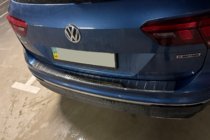 Volkswagen Tiguan 2016-2023 Rear bumper protector stainless steel (Carmos) photo 8