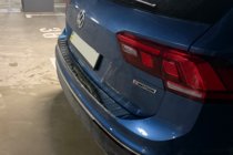 Volkswagen Tiguan 2016-2023 Rear bumper protector stainless steel (Carmos) photo 10