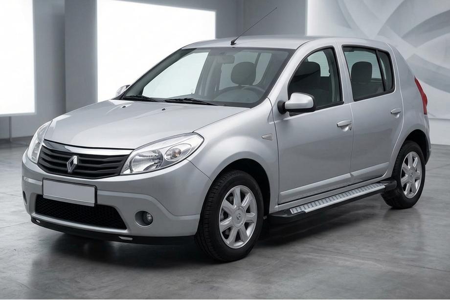 Dacia Sandero 2007-2013 Side Steps X5-Type (2 pcs, Aluminum) Image