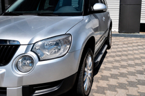 Skoda Yeti 2009-2017 Side Steps Allmond Grey (2 pcs, Aluminum) photo 1