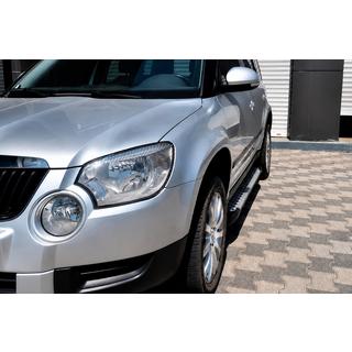 Side Steps Allmond Grey (2 pcs, Aluminum) Skoda Yeti 2009-2017 photo 1