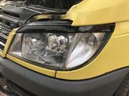 Mercedes Sprinter W901/902/903/904/905 1995–2006 Headlight eyelids (black, ABS, 2000-2006) Black Gloss photo 3