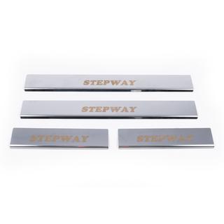 Door Sill Protectors Carmos V1 (4 pcs, Stainless Steel) Dacia Sandero 2007-2013 photo 2
