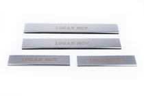 Dacia Logan MCV 2013-2020 Door Sill Protectors Carmos V1 (4 pcs, Stainless Steel) photo 4