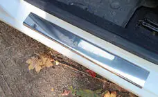 Renault Logan MCV 2013-2022 Door Sill Protectors Carmos V1 (4 pcs, Stainless Steel) photo 1