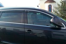 Audi Q7 2005-2015 Window deflectors with chrome trim (4 pcs, HIC) photo 2