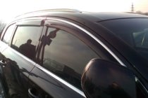 Audi Q7 2005-2015 Window deflectors with chrome trim (4 pcs, HIC) photo 3