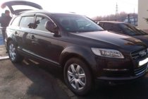 Audi Q7 2005-2015 Window deflectors with chrome trim (4 pcs, HIC) photo 6