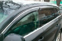 Audi Q7 2005-2015 Window deflectors with chrome trim (4 pcs, HIC) photo 1