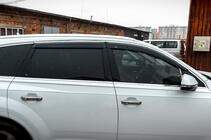 Audi Q7 2015–2026 Window deflectors with chrome trim (4 pcs, HIC) photo 2