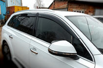 Audi Q7 2015–2026 Window deflectors with chrome trim (4 pcs, HIC) photo 1