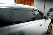 Audi Q7 2015–2026 Window deflectors with chrome trim (4 pcs, HIC) photo 3