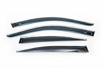BMW 5 Series E60/E61 2003-2010 Window Deflectors with Chrome Trim SD (4 pcs, HIC) photo 2
