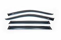 BMW X5 F15 2013-2018 Window deflectors with chrome trim (4 pcs, HIC) photo 5