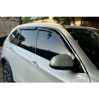 Window deflectors with chrome trim (4 pcs, HIC) photo 4