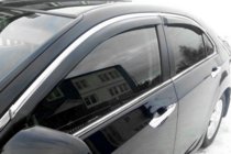 Honda Accord VIII 2008-2012 Window Deflectors with Chrome Trim SD (4 pcs, HIC) photo 1