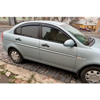 Window Deflectors (4 pcs, HIC) Hyundai Accent 2006-2010 photo 2